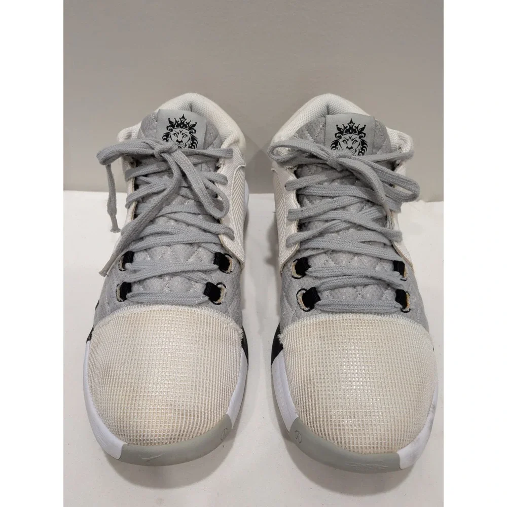 Mens Nike Lebron Witness VIII (White/Black-LT Smoke Grey) Size 10.5
